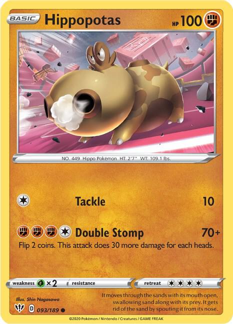Hippopotas 093/189 - Darkness Ablaze