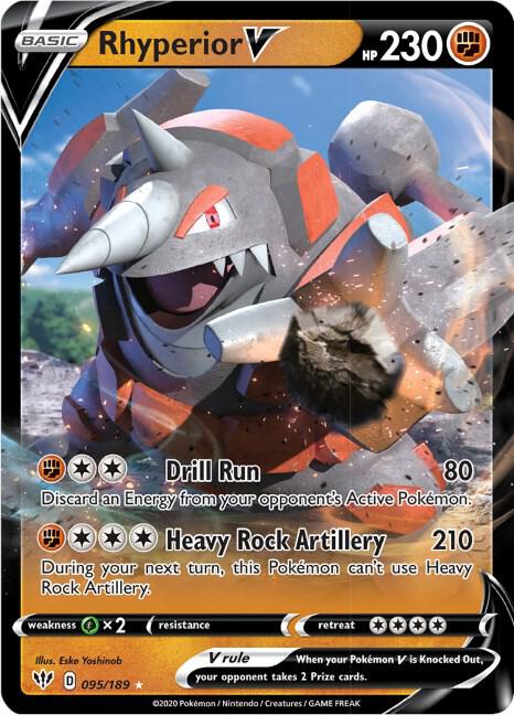 Rhyperior V 095/189 - Darkness Ablaze