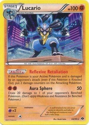 Lucario 64/99 (Cosmos Holo) - Blister Exclusives