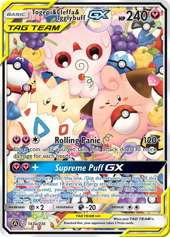 Karta Pokemon Togepi & Cleffa & Igglybuff GX - 143a/236 - Alternate Art Promos 143a/236