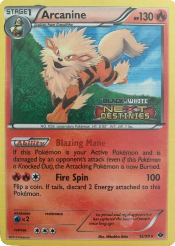 Karta Pokemon Arcanine 12/99 (Prerelease) - Black and White Promos