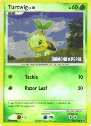 Karta Pokemon Turtwig 103/130 [Diamond & Pearl] - Burger King Promos