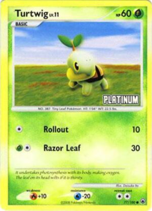 Karta Pokemon Turtwig 77/100 [Platinum] - Burger King Promos