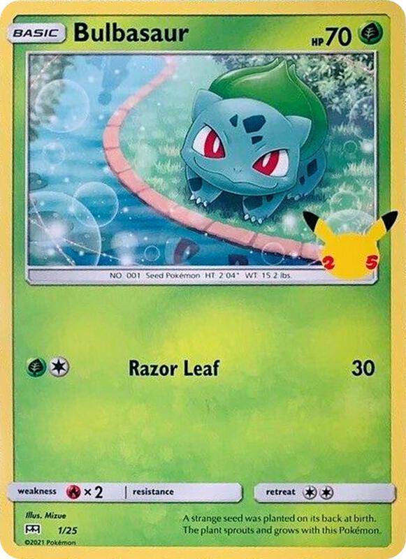 Karta Pokemon Bulbasaur 1/025 - 1/25 - McDonald's 25th Anniversary Promos