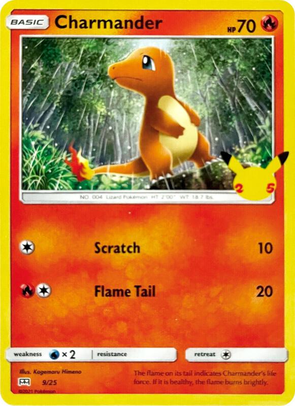 Karta Pokemon Charmander 9/025 - 9/25 - McDonald's 25th Anniversary Promos