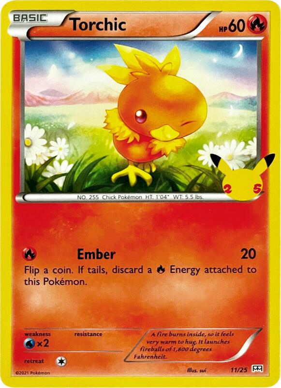 Karta Pokemon Torchic 11/025 - 11/25 - McDonald's 25th Anniversary Promos