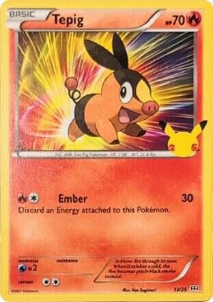 Karta Pokemon Tepig 13/025 - 13/25 - McDonald's 25th Anniversary Promos
