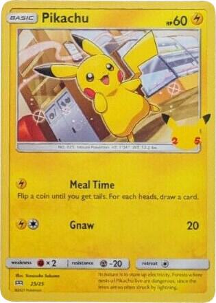 Karta Pokemon Pikachu 25/025 - 25/25 - McDonald's 25th Anniversary Promos