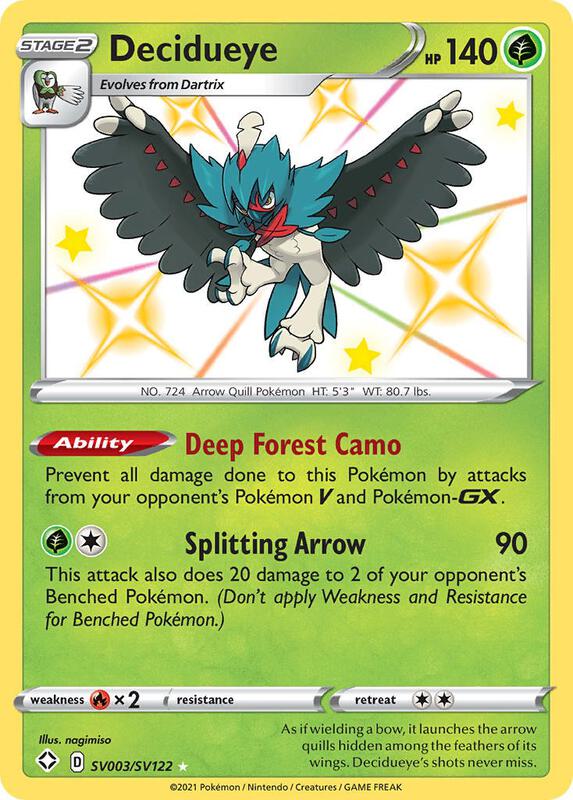 Karta Pokemon Decidueye - Shining Fates: Shiny Vault SV003/SV122