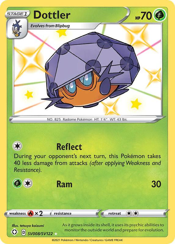 Karta Pokemon Dottler - Shining Fates: Shiny Vault SV008/SV122