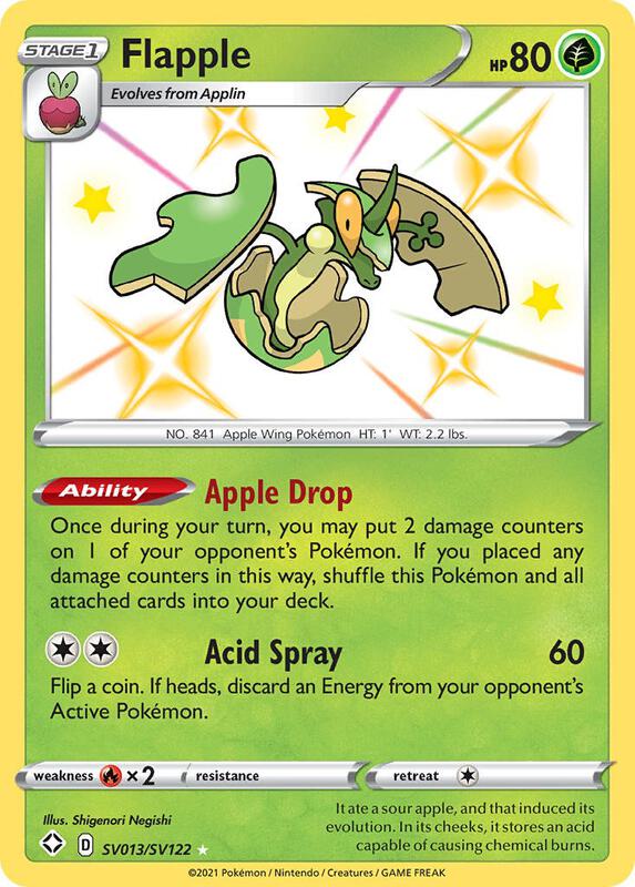 Karta Pokemon Flapple - Shining Fates: Shiny Vault SV013/SV122