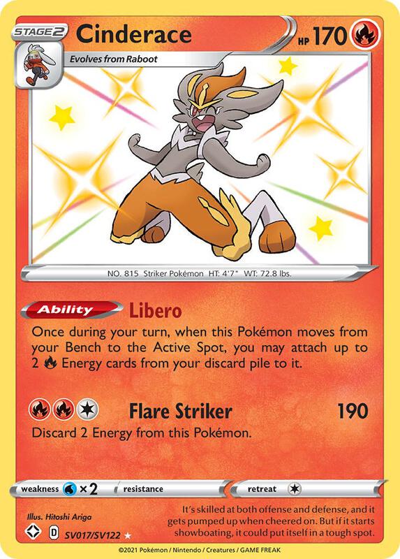 Karta Pokemon Cinderace - Shining Fates: Shiny Vault SV017/SV122