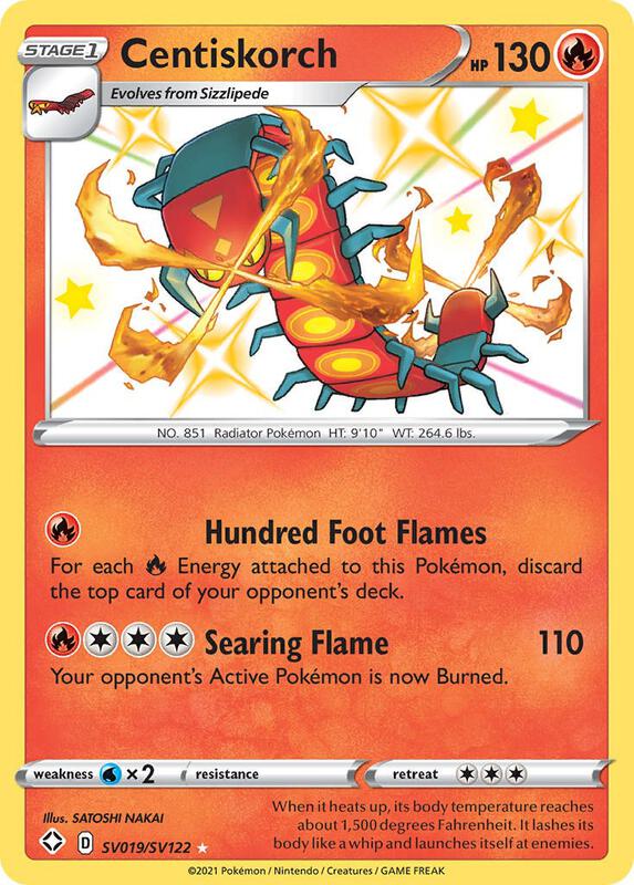 Karta Pokemon Centiskorch - Shining Fates: Shiny Vault SV019/SV122