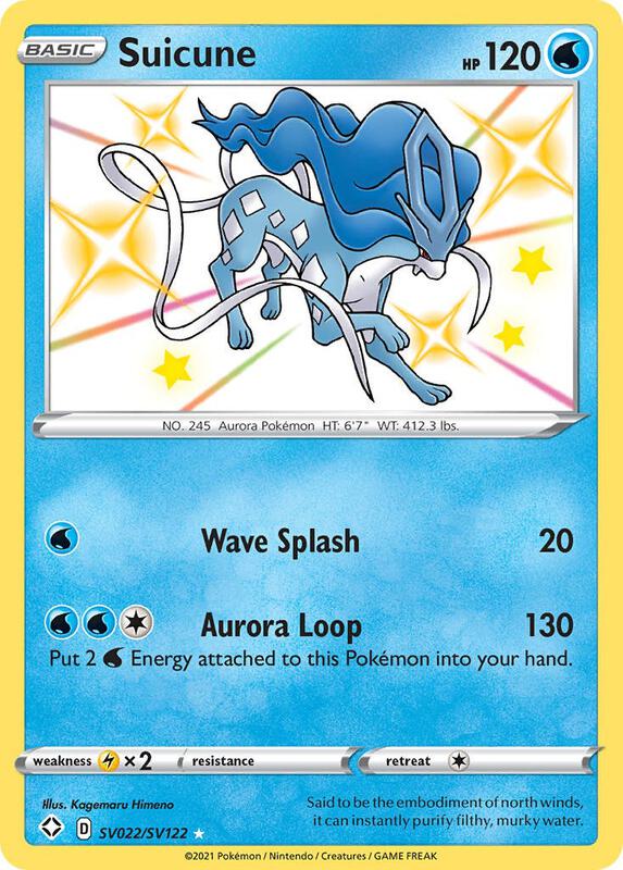 Karta Pokemon Suicune - Shining Fates: Shiny Vault SV022/SV122