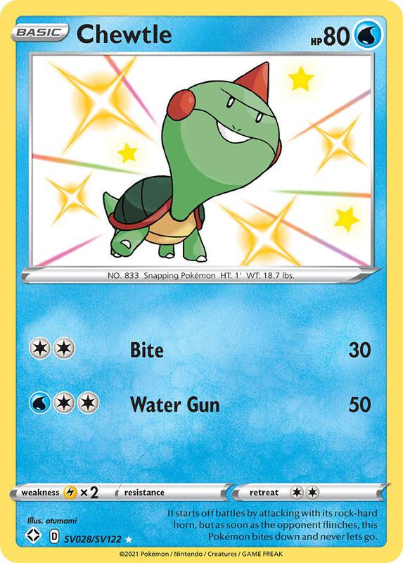 Karta Pokemon Chewtle - Shining Fates: Shiny Vault SV028/SV122
