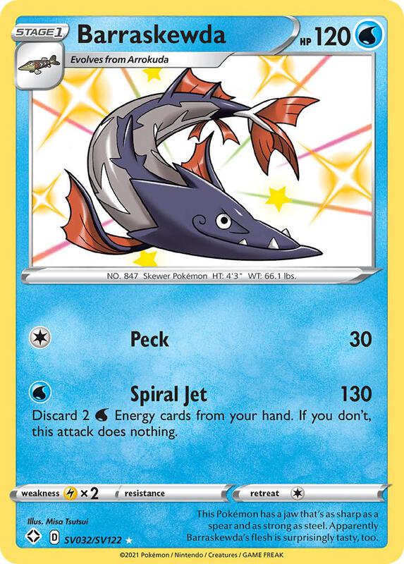 Karta Pokemon Barraskewda - Shining Fates: Shiny Vault SV032/SV122