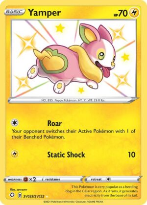 Karta Pokemon Yamper - Shining Fates: Shiny Vault SV039/SV122