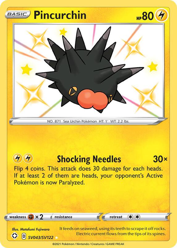 Karta Pokemon Pincurchin - Shining Fates: Shiny Vault SV043/SV122