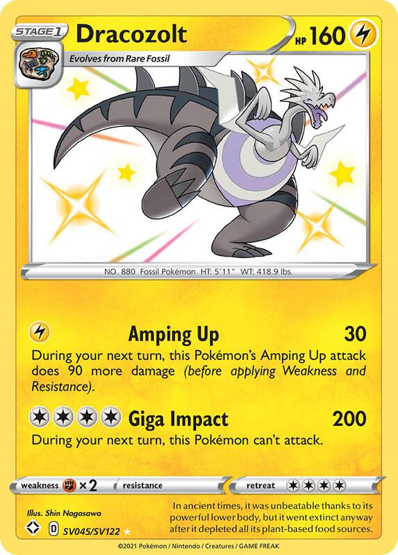 Karta Pokemon Dracozolt - Shining Fates: Shiny Vault SV045/SV122