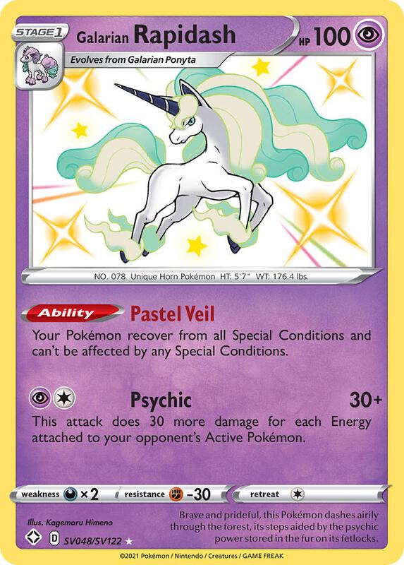 Karta Pokemon Galarian Rapidash - Shining Fates: Shiny Vault SV048/SV122