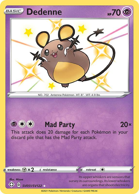 Karta Pokemon Dedenne - Shining Fates: Shiny Vault SV051/SV122