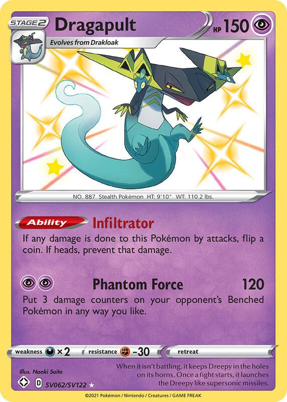 Karta Pokemon Dragapult - Shining Fates: Shiny Vault SV062/SV122