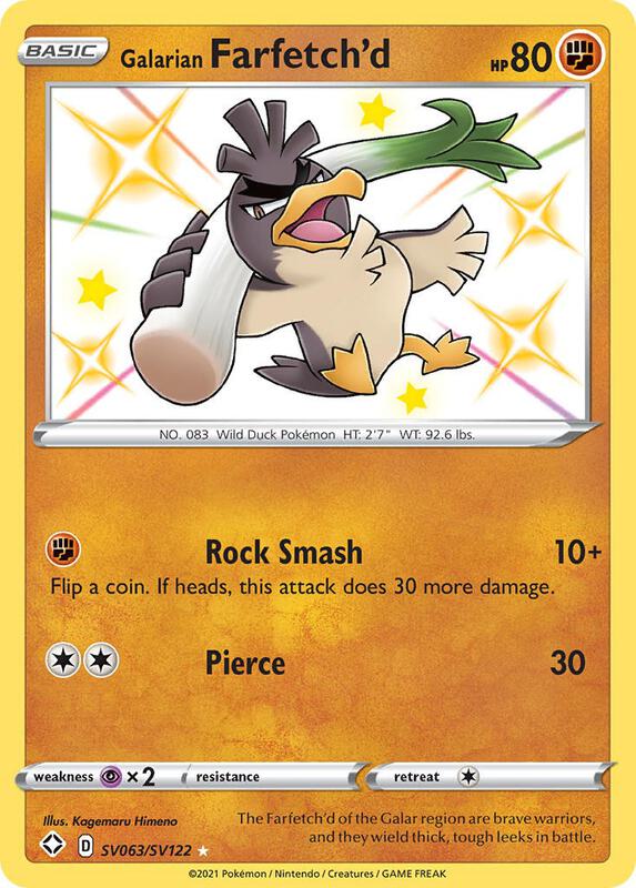 Karta Pokemon Galarian Farfetch'd - Shining Fates: Shiny Vault SV063/SV122