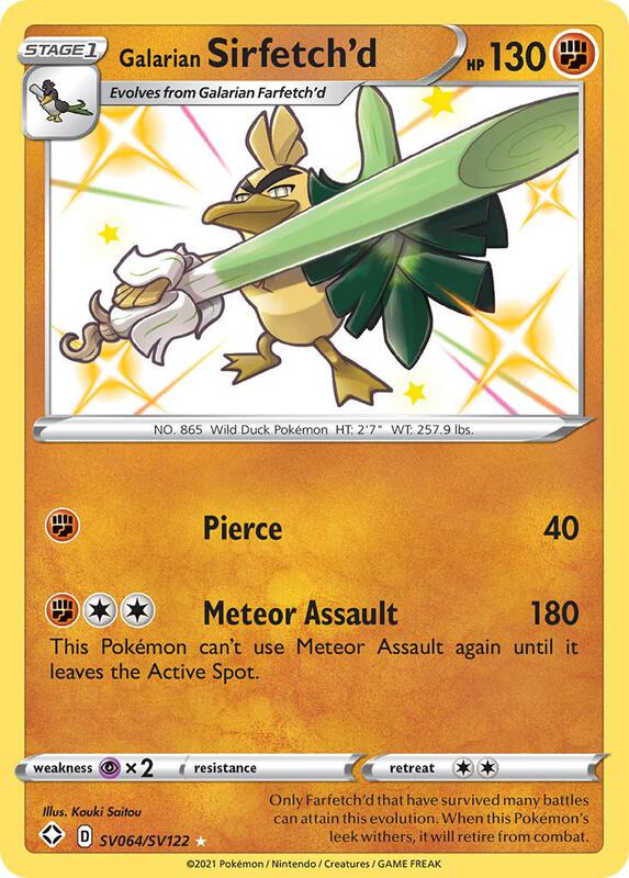 Karta Pokemon Galarian Sirfetch'd - Shining Fates: Shiny Vault SV064/SV122