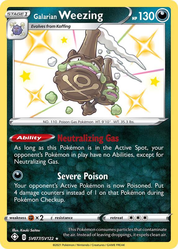 Karta Pokemon Galarian Weezing - Shining Fates: Shiny Vault SV077/SV122