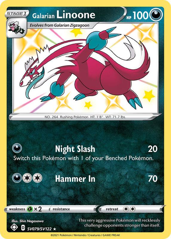 Karta Pokemon Galarian Linoone - Shining Fates: Shiny Vault SV079/SV122
