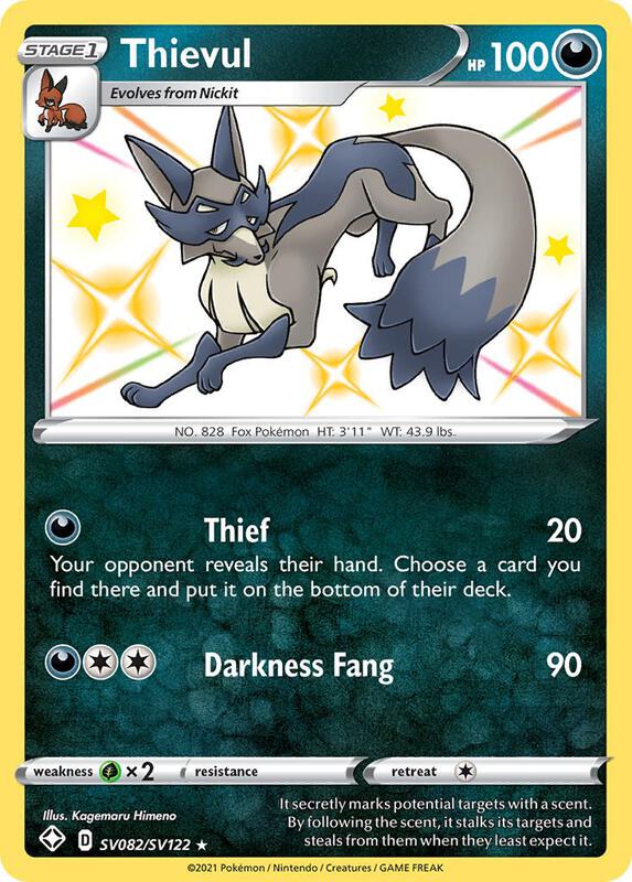 Karta Pokemon Thievul - Shining Fates: Shiny Vault SV082/SV122