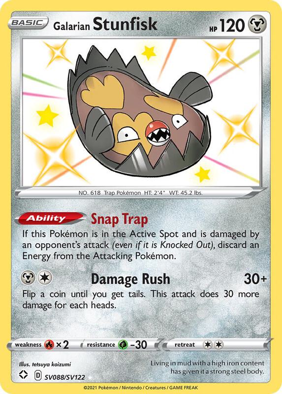 Karta Pokemon Galarian Stunfisk - Shining Fates: Shiny Vault SV088/SV122