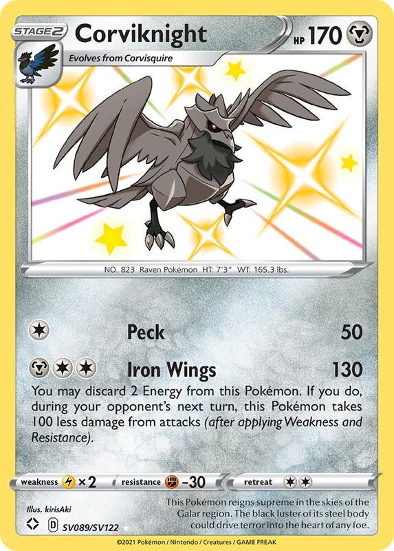 Karta Pokemon Corviknight - Shining Fates: Shiny Vault SV089/SV122