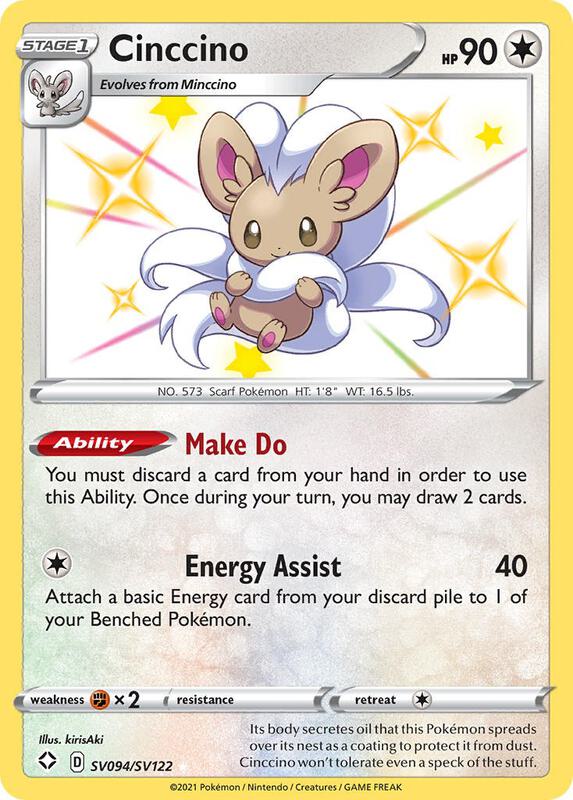 Karta Pokemon Cinccino - Shining Fates: Shiny Vault SV094/SV122