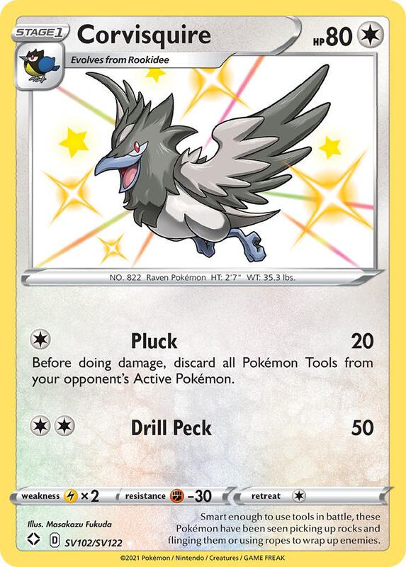 Karta Pokemon Corvisquire - Shining Fates: Shiny Vault SV102/SV122