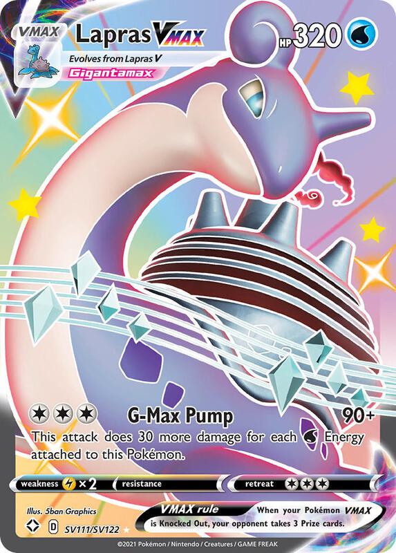 Karta Pokemon Lapras VMAX - Shining Fates: Shiny Vault SV111/SV122