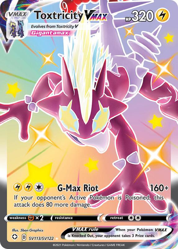 Karta Pokemon Toxtricity VMAX - Shining Fates: Shiny Vault SV113/SV122