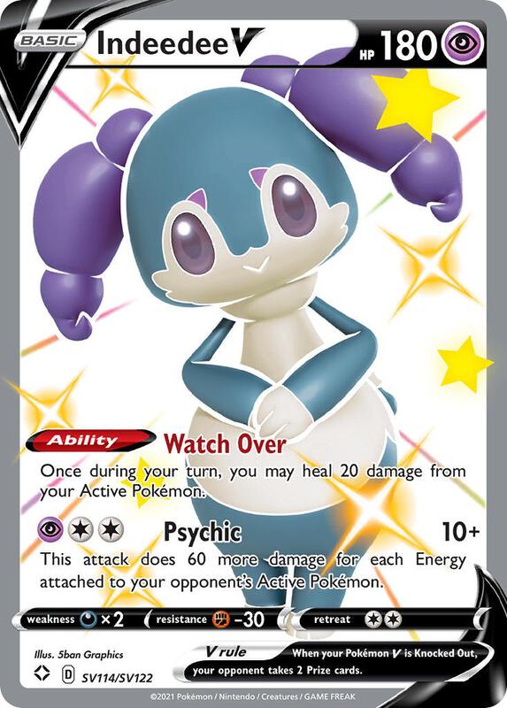 Karta Pokemon Indeedee V - Shining Fates: Shiny Vault SV114/SV122