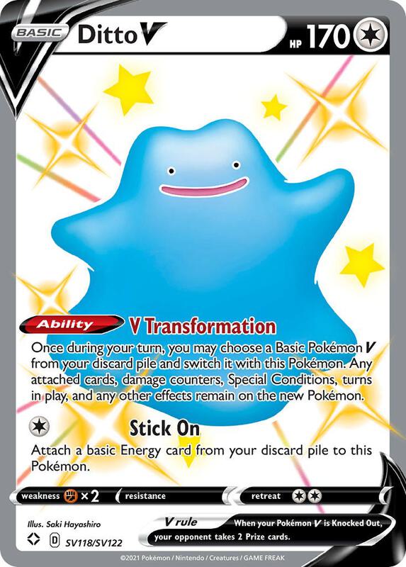 Karta Pokemon Ditto V - Shining Fates: Shiny Vault SV118/SV122