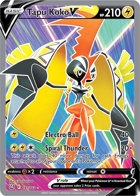 Tapu Koko V 147/163 - Battle Styles