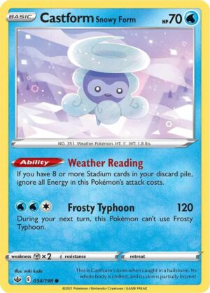 Castform Snowy Form 034/198 - Chilling Reign
