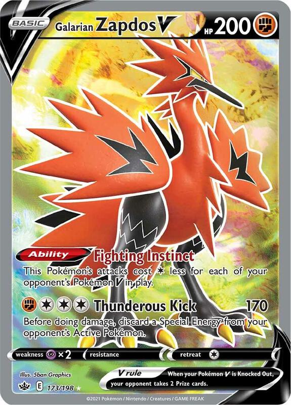 Galarian Zapdos V 173/198 - Chilling Reign