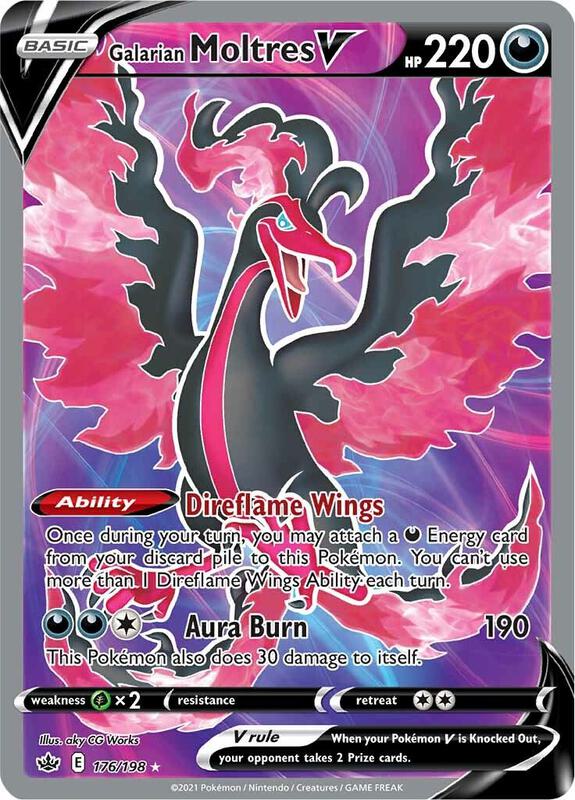 Galarian Moltres V 176/198 - Chilling Reign