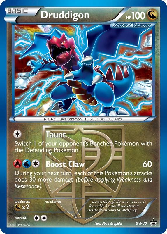Karta Pokemon Druddigon (Team Plasma) - BW80 (Cosmos Holo) - Black and White Promos BW80