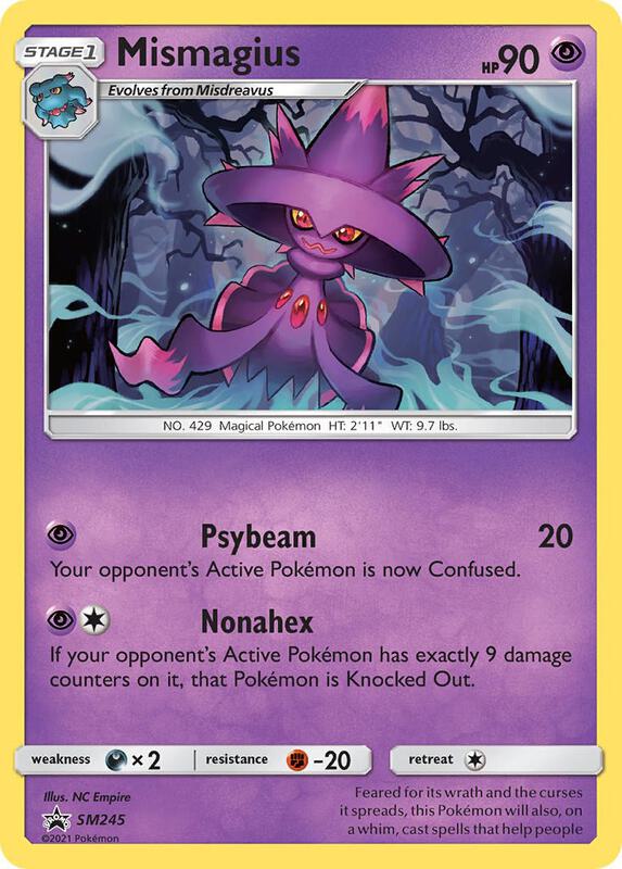 Karta Pokemon Mismagius - SM245 - SM Promos SM245