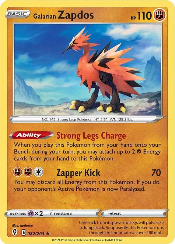 Galarian Zapdos 082/203 - Evolving Skies