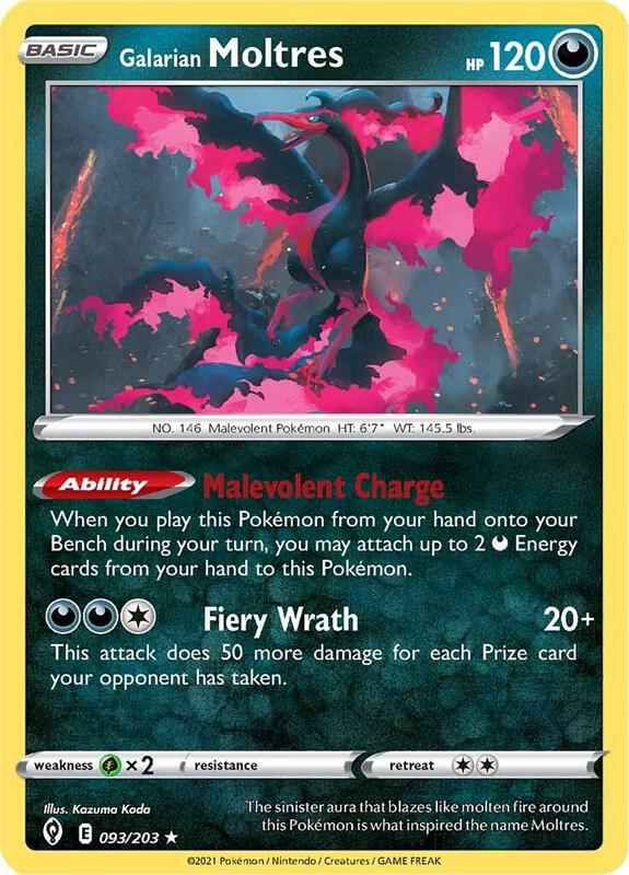 Galarian Moltres 093/203 - Evolving Skies