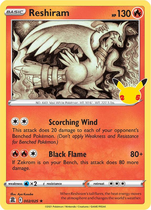 Reshiram 002/025 - Celebrations