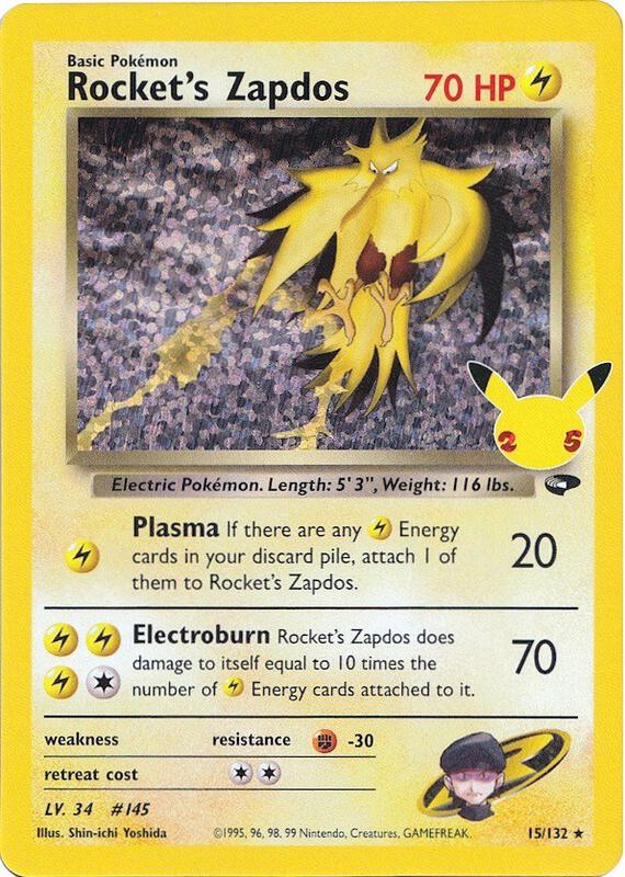 Rocket's Zapdos 15/132 - Celebrations: Classic Collection