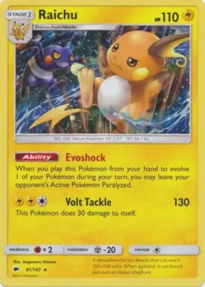 Raichu 41/147 (Cosmos Holo) - Blister Exclusives